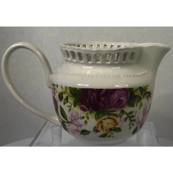 Royal Albert Old Country Roses Pierced Creamer and Sugar Bowl - Picture 2 of 8